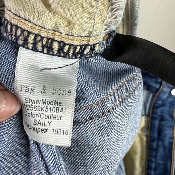 rag & bone nina high rise‎ bailey jeans Whiskering Fading - Picture 4 of 7